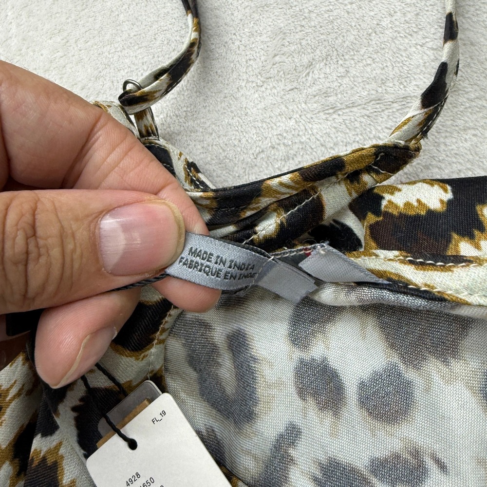 Conditions Apply Anthropologie Elva Slip Maxi Dress Women Small‎ P Leopard Print - Picture 13 of 15